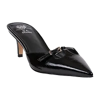 GC Shoes Womens Simone Buckled Kitten Mule Heeled Sandals