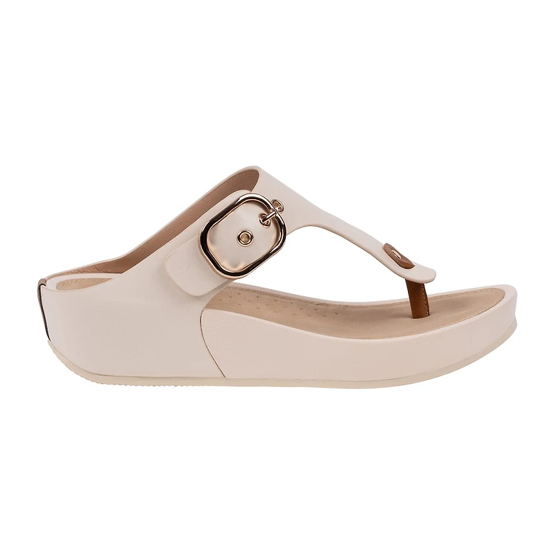 GC Shoes Womens Rhodes Buckled Wedge Sandals