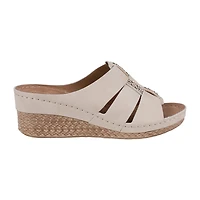 GC Shoes Womens Monte Embellished Wedge Sandals