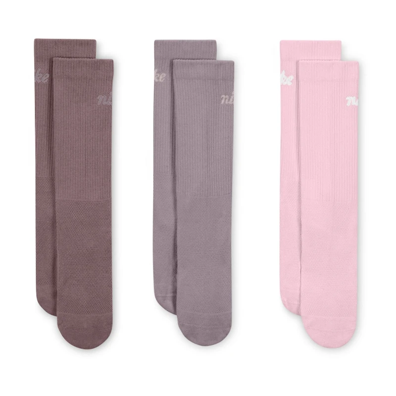 Nike Womens 3 Pair Crew Socks