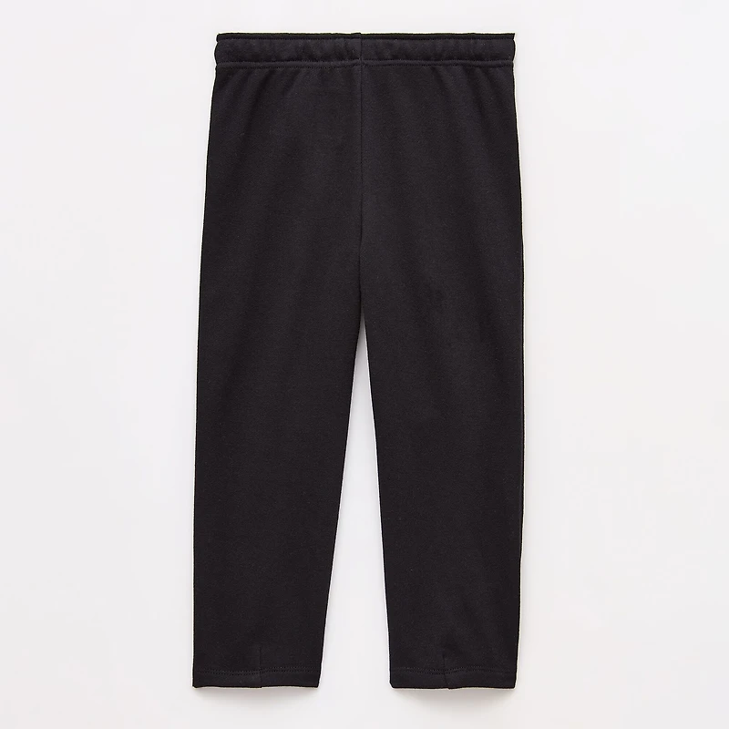 Okie Dokie Toddler & Little Girls Drawstring Waist Wide Leg Regular Fit French Terry Sweatpant