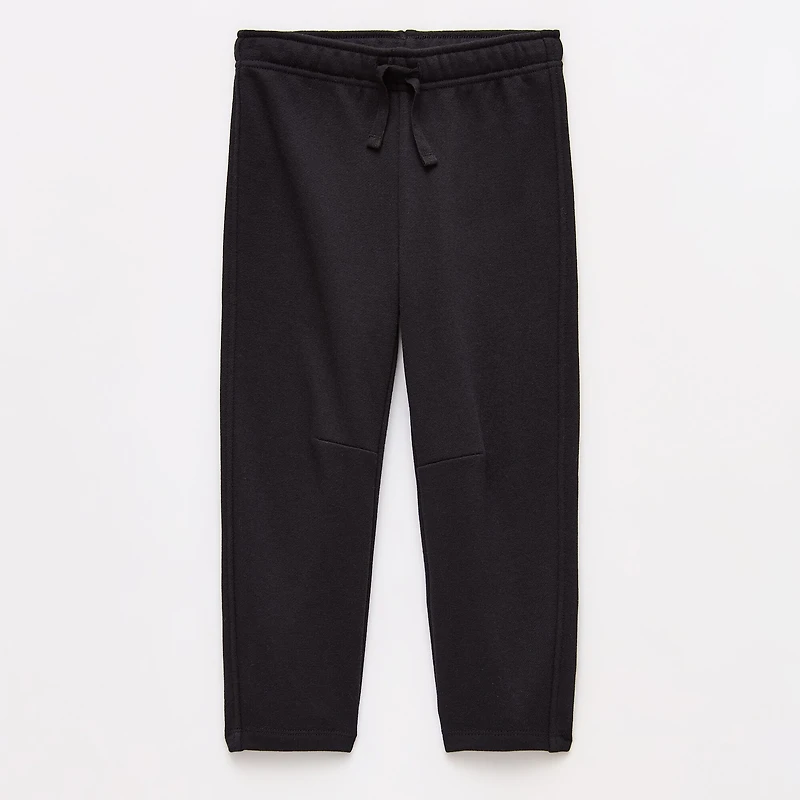 Okie Dokie Toddler & Little Girls Drawstring Waist Wide Leg Regular Fit French Terry Sweatpant