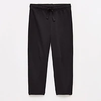 Okie Dokie Toddler & Little Girls Drawstring Waist Wide Leg Regular Fit French Terry Sweatpant