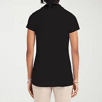 IZOD Performance Womens Juniors Short Sleeve Polo Shirt