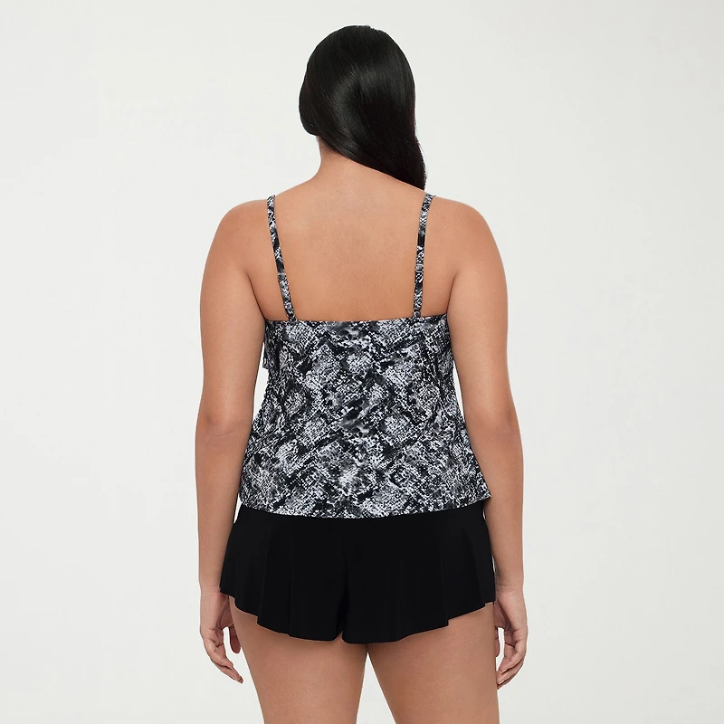 Trimshaper Womens Animal Print Tankini Swimsuit Top