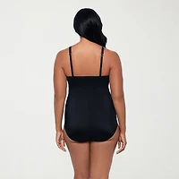 Trimshaper Womens Animal Print Leopard Full Coverage One Piece Swimsuit