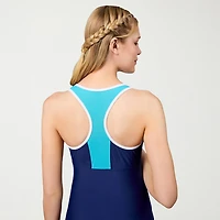 Free Country Womens Stretch Fabric Abstract Tankini Swimsuit Top
