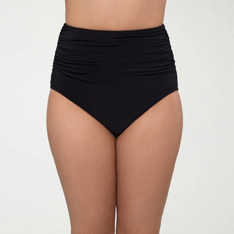 Trimshaper Womens Comfort Waistband Full Coverage High Waist Bikini Swimsuit Bottom