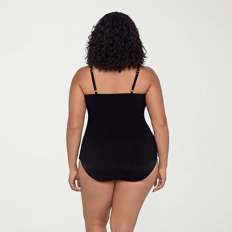 Trimshaper Womens Ombre Plus Tankini Swimsuit Top