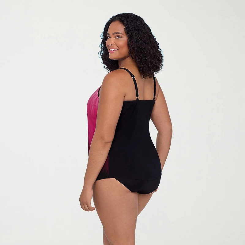 Trimshaper Womens Ombre Plus Tankini Swimsuit Top