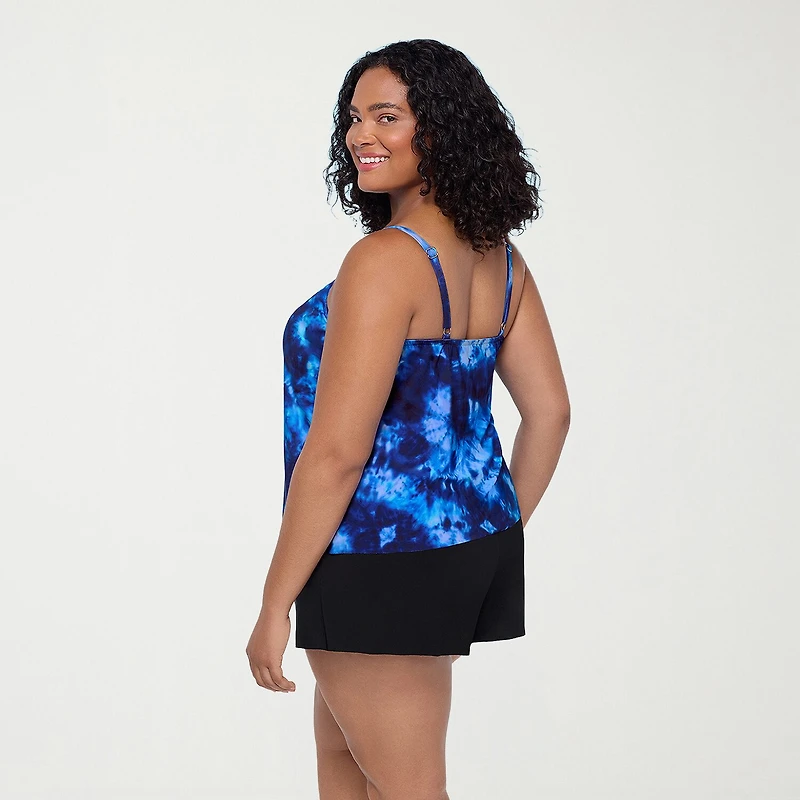 Trimshaper Womens Americana Plus Swim Romper