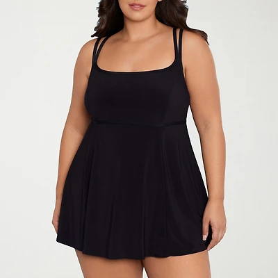 Sonnet Shores Womens Plus Swim Dress