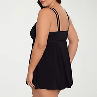 Sonnet Shores Womens Plus Swim Dress