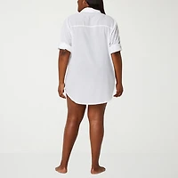 Sonnet Shores Womens Plus Dress Swimsuit Cover-Up