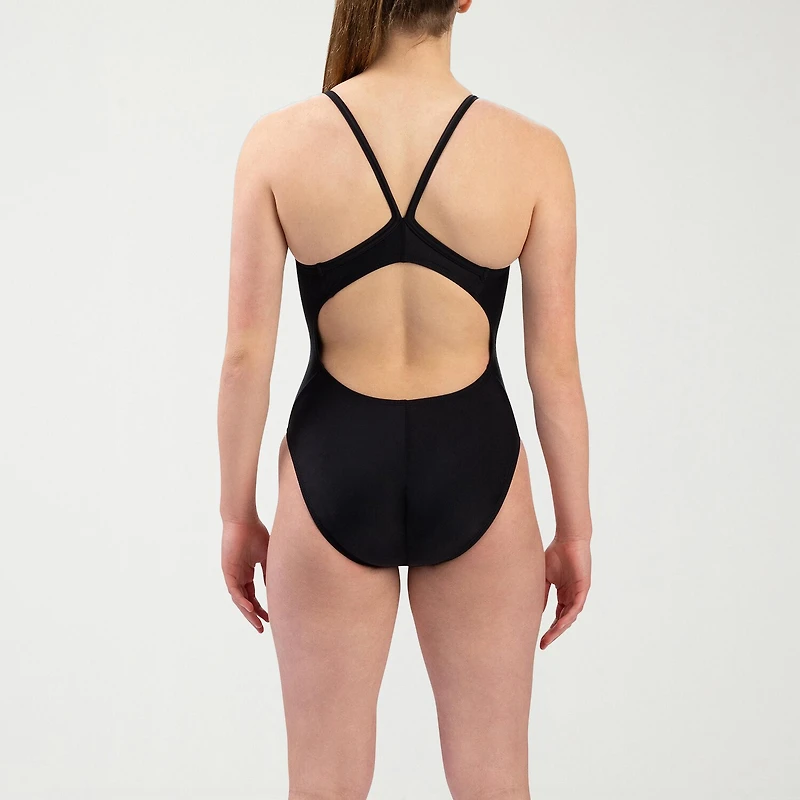 Dolfin Basics Solid V-2 Back Womens One Piece Swimsuit