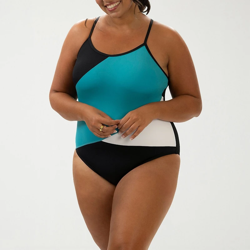 Dolfin Womens Moderate Coverage One Piece Swimsuit
