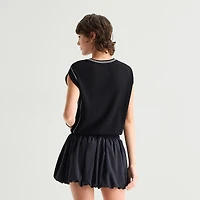 Stylus Womens Crew Neck Sleeveless Pullover Sweater