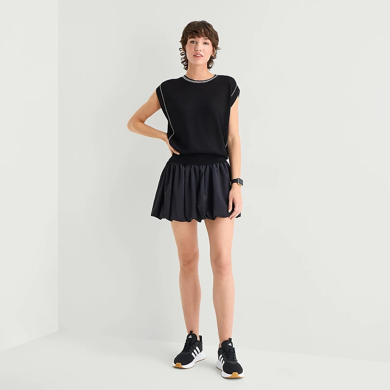 Stylus Womens Crew Neck Sleeveless Pullover Sweater