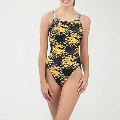Dolfin Womens Juniors Plus Full Coverage One Piece Swimsuit