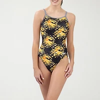 Dolfin Womens Juniors Plus Full Coverage One Piece Swimsuit