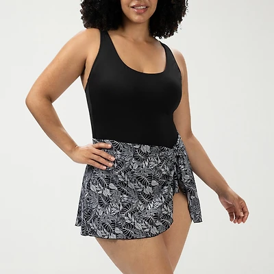 Dolfin Womens Leaf Moderate Coverage One Piece Swimsuit