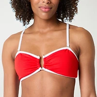 Mynah Womens Adjustable Straps Bandeau Bikini Swimsuit Top