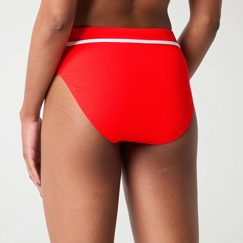 Mynah Womens Lined Full Coverage High Waist Bikini Swimsuit Bottom