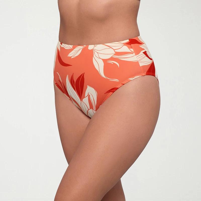 S3 Swim Womens Lined Floral Full Coverage High Waist Bikini Swimsuit Bottom