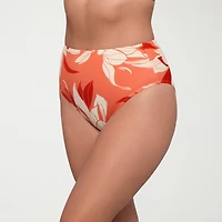 S3 Swim Womens Lined Floral Full Coverage High Waist Bikini Swimsuit Bottom