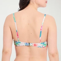 Decree Womens Adjustable Straps Juniors Bralette Bikini Swimsuit Top