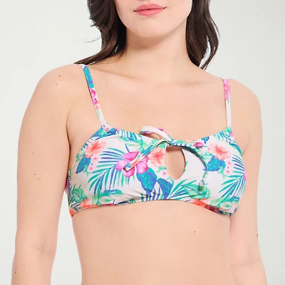 Decree Womens Adjustable Straps Juniors Bralette Bikini Swimsuit Top