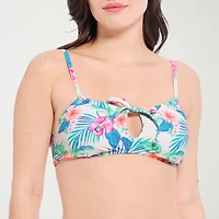 Decree Womens Adjustable Straps Juniors Bralette Bikini Swimsuit Top