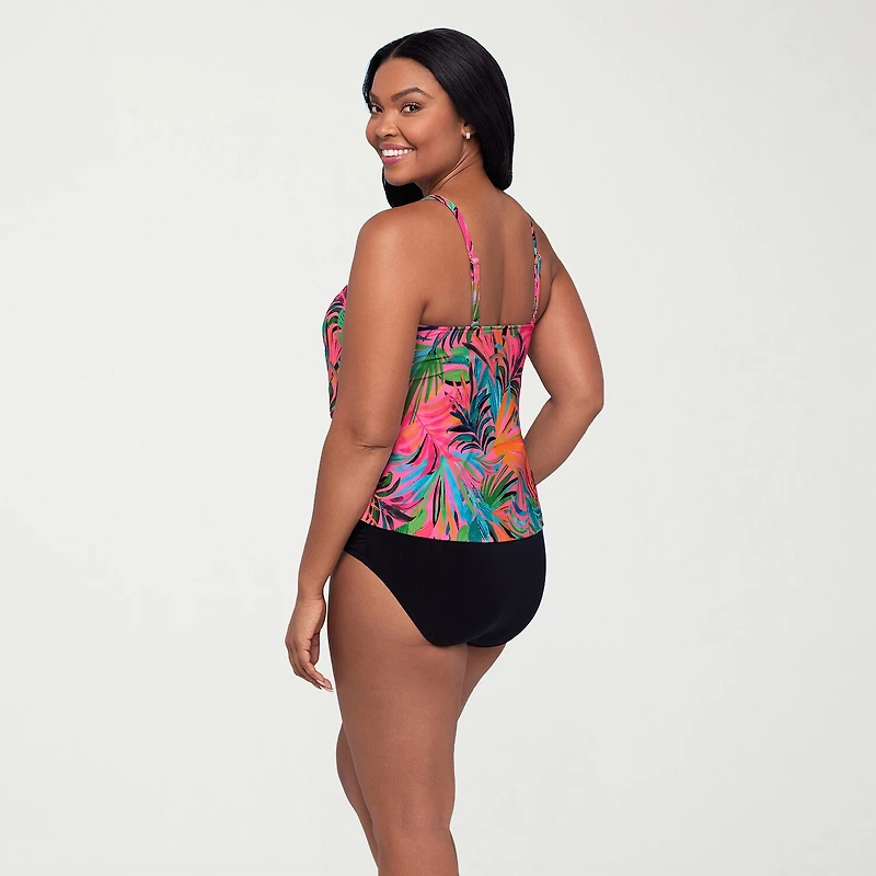 Trimshaper Womens Leaf Tankini Swimsuit Top