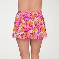 Liz Claiborne Womens Floral Swim Skirt