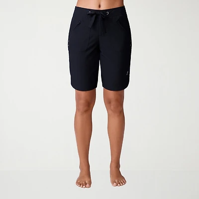 Free Country Paradise Womens Drawstring Waist Bermuda Board Shorts