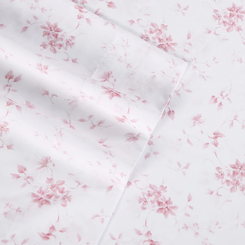 Laura Ashley Cotton Sateen Sheet Set 300tc Deep Pocket Sheet Set