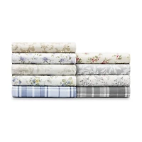 Laura Ashley 100% Cotton Brushed Flannel Sheet Set