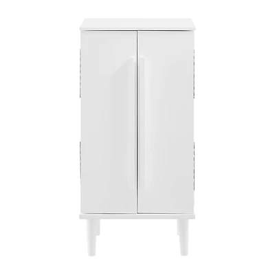Powell Company Janice White Jewelry Armoire