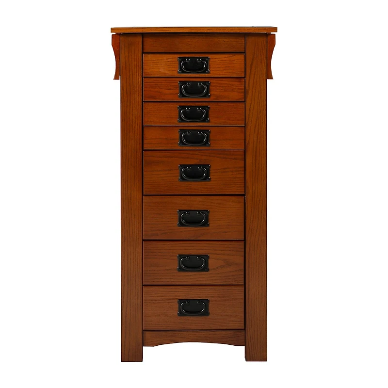 Powell Company Janice Oak Jewelry Armoire