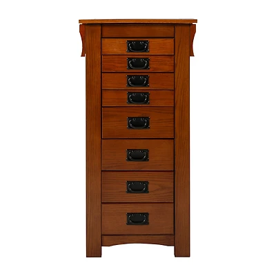 Powell Company Janice Oak Jewelry Armoire