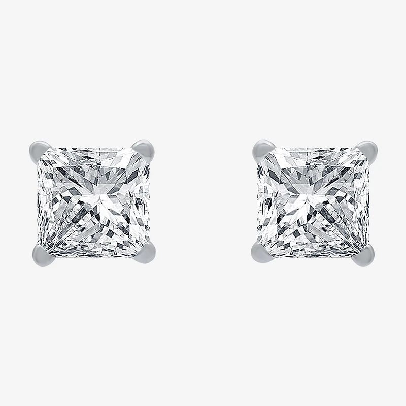Ever Star (G / SI1-SI2) 1 CT. T.W. Lab-Grown Diamond Princess-cut Stud Earrings 10K or 14K Gold