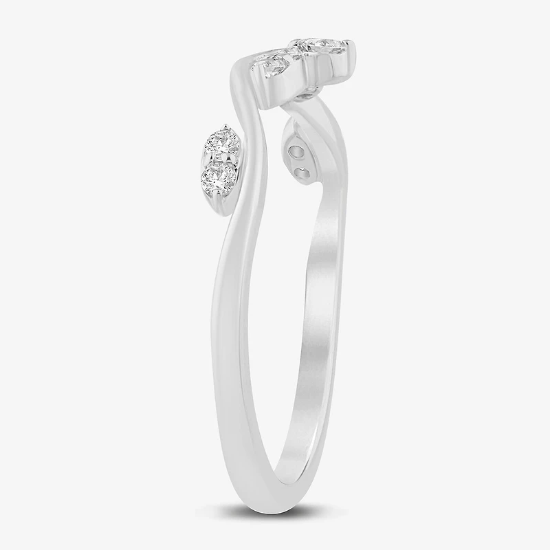 (I / Si2) Womens 1/6 CT. T.W. Lab Grown White Diamond 10K Gold Wedding Band