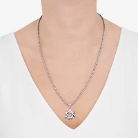 Limited Quantities! Star Of David Mens Sterling Silver Star 24 Inch Pendant Necklace