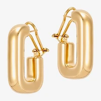 Limited Quantities! Womens 18K Gold Over Silver 33mm Hoop Earrings