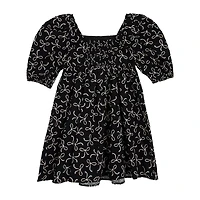 Rare Editions Big Kid Girls 3/4 Sleeve Puffed A-Line Dress