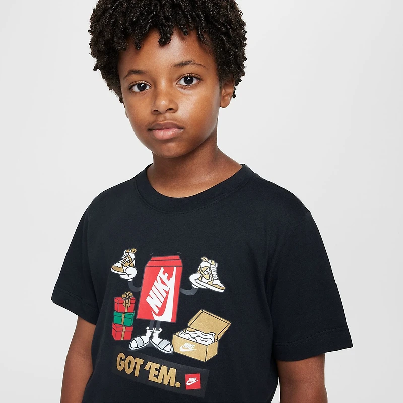 Nike Club Big Kid Unisex Crew Neck Short Sleeve Regular Fit Graphic T-Shirt