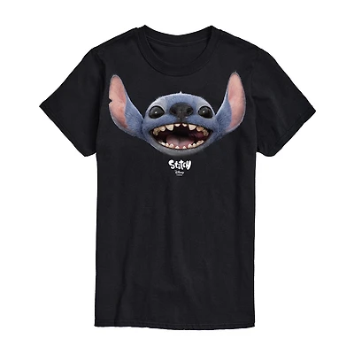 Unisex Adult Crew Neck Short Sleeve Classic Fit Lilo & Stitch Big and Tall Graphic T-Shirt