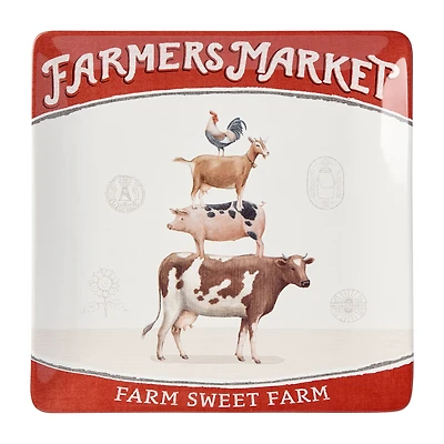 Certified International Vintage Farm Ceramic Serving Platter
