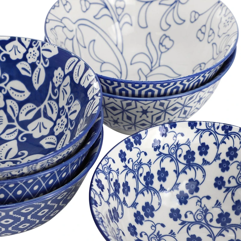 Elama Moxy 6 Piece Porcelain Salad Bowl