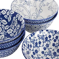 Elama Moxy 6 Piece Porcelain Salad Bowl